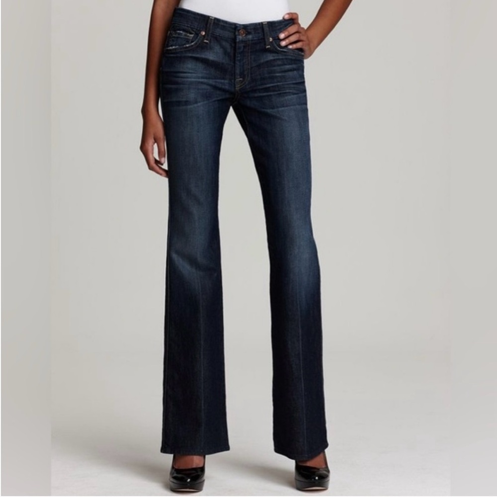 7 For All Man Kind Low-Rise “A” Pocket Jeans